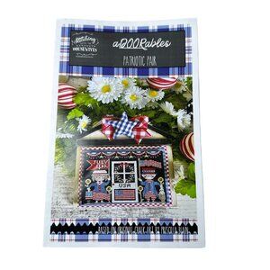 Patriotic Pair July 4th aDOORables Patriotic Pair Cross Stitch Pattern USA NEW